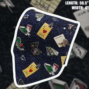 UNICEF I Love Dad Career Novelty Silk Tie Blue Lawyer Doctor Teacher 56.5"